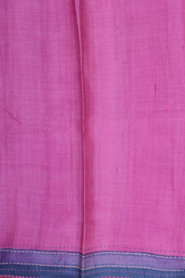Tussar Silk Saree In Violet With Printed Design