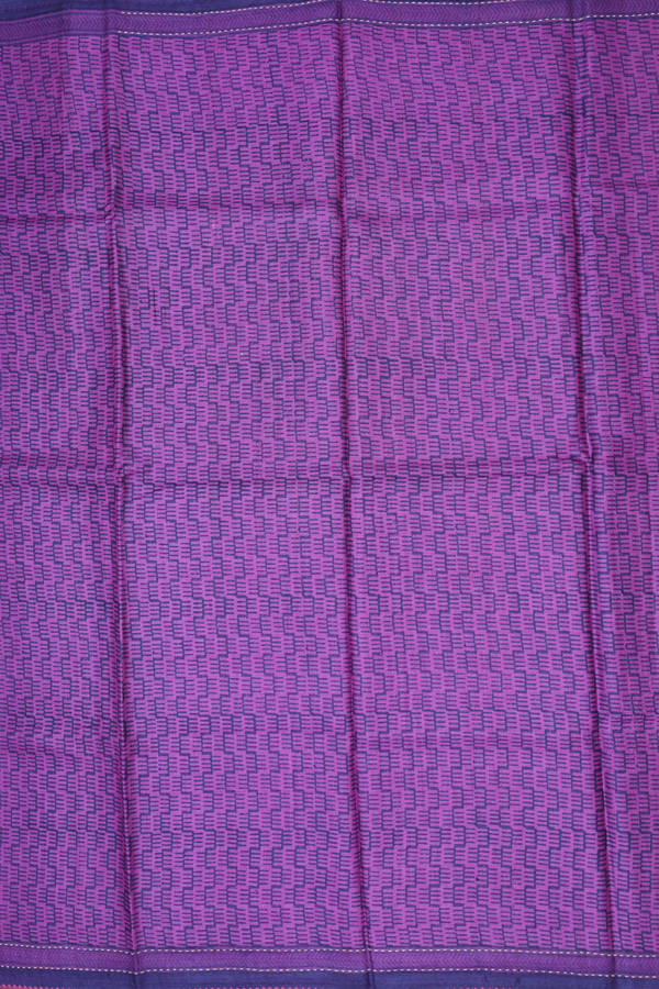Tussar Silk Saree In Violet With Printed Design