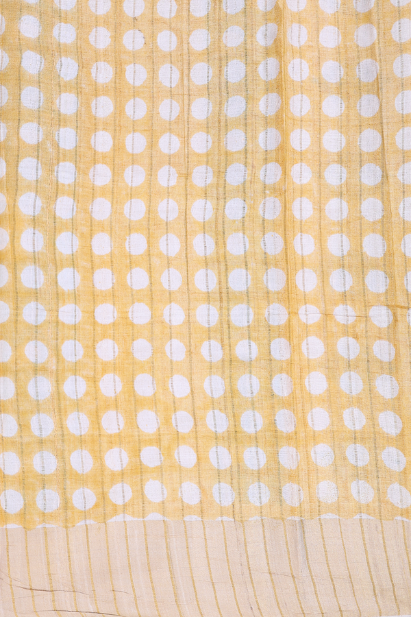 Tussar Silk Saree In White With Allover Design