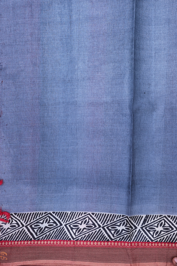 Tussar Silk Saree In White With Printed Design