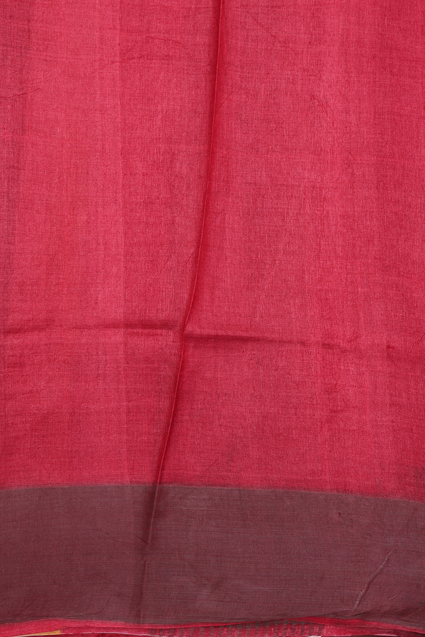 Tussar Silk Saree In White With Printed Design