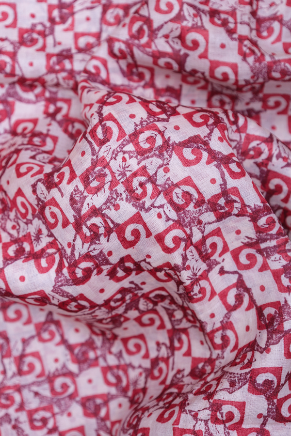 Tussar Silk Saree In White With Printed Design