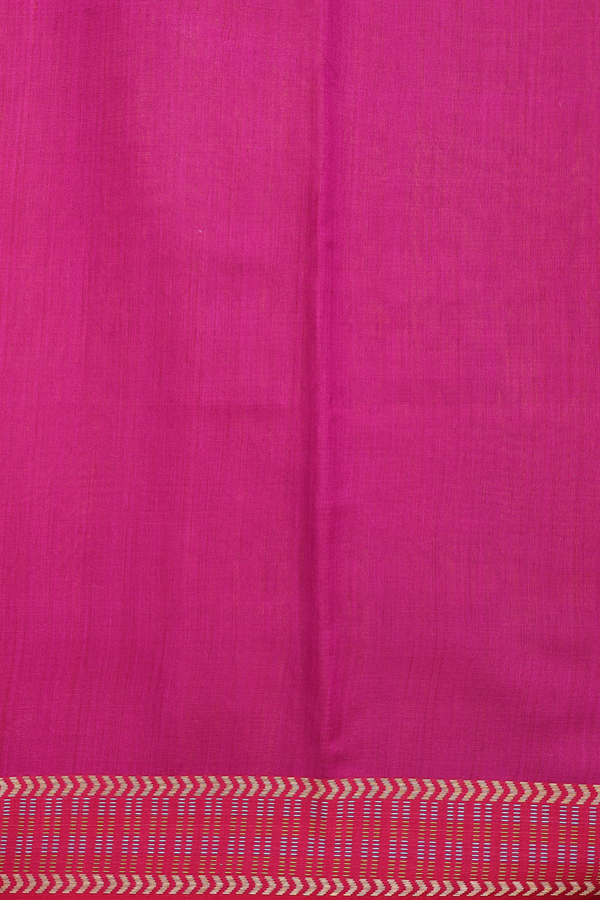 Tussar Silk Saree In Yellow With Stripes Design