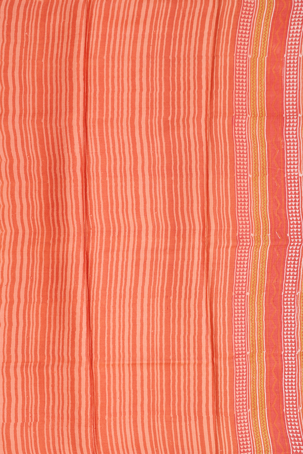 Tussar Silk Saree In Yellow With Printed Design