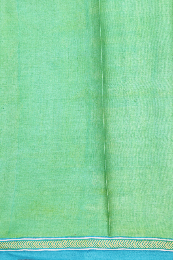 Tussar Silk Saree In Yellow With Printed Design