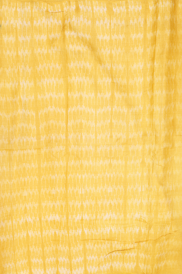 Tussar Silk Saree In Yellow With Shibori Design