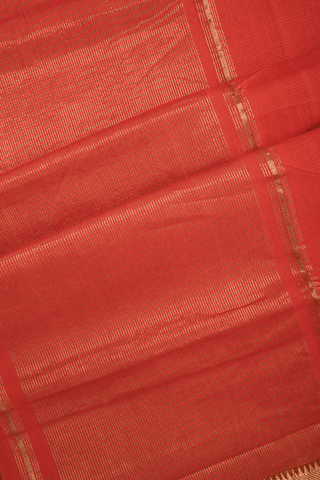 Twill Weave Border Chilli Red Mangalagiri Cotton Saree
