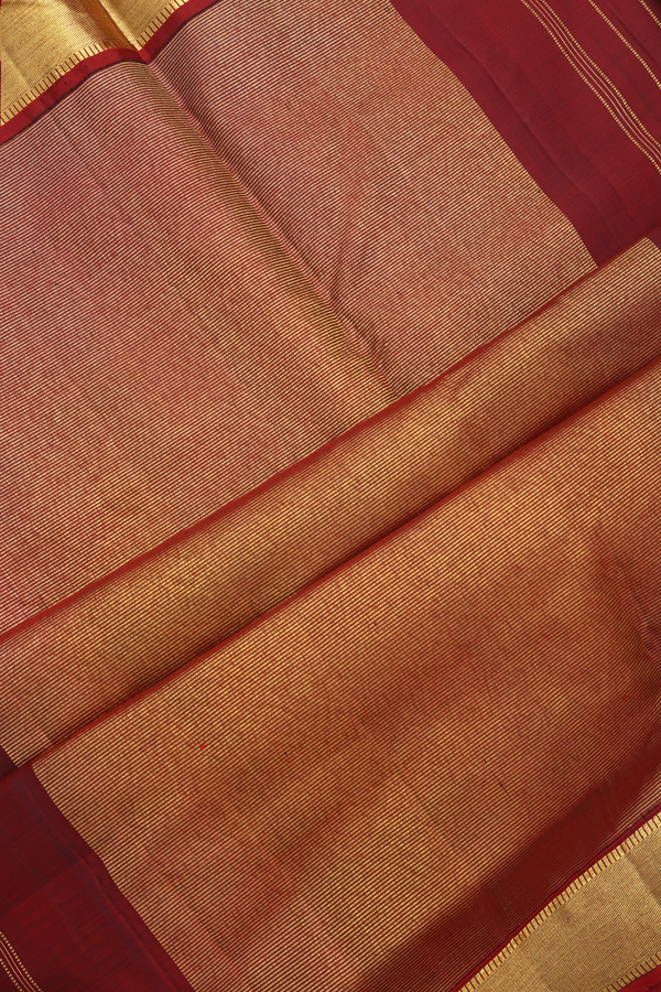 Twill Weave Border Plain Emerald Green Nine Yards Silk Saree