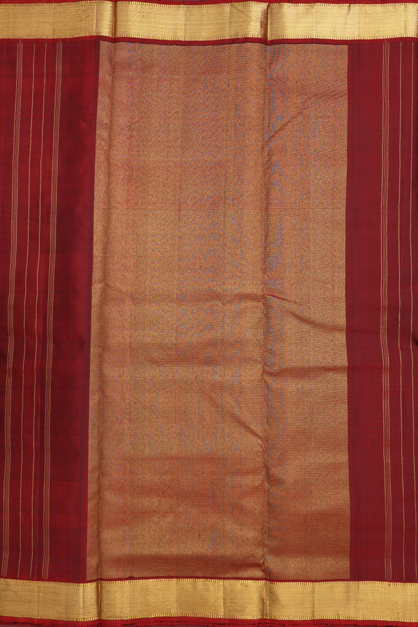 Twill Weave Border Plain Emerald Green Nine Yards Silk Saree