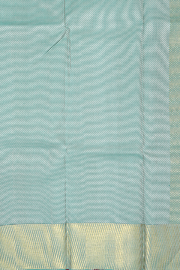 Twill Weave Design Green Silk Dhoti With Angavastram Set