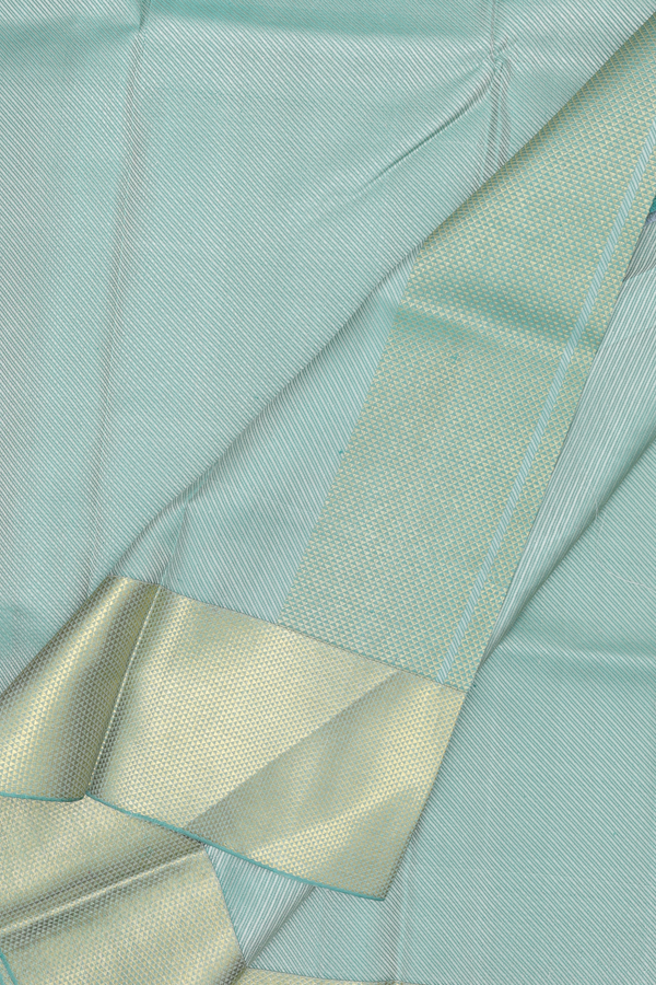Twill Weave Design Green Silk Dhoti With Angavastram Set