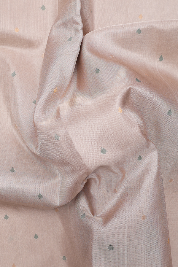 Uppada Silk Saree In Beige With Rain Drop Buttis