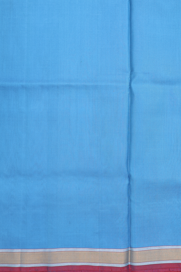 Uppada Silk Saree In Blue With Zari Buttas