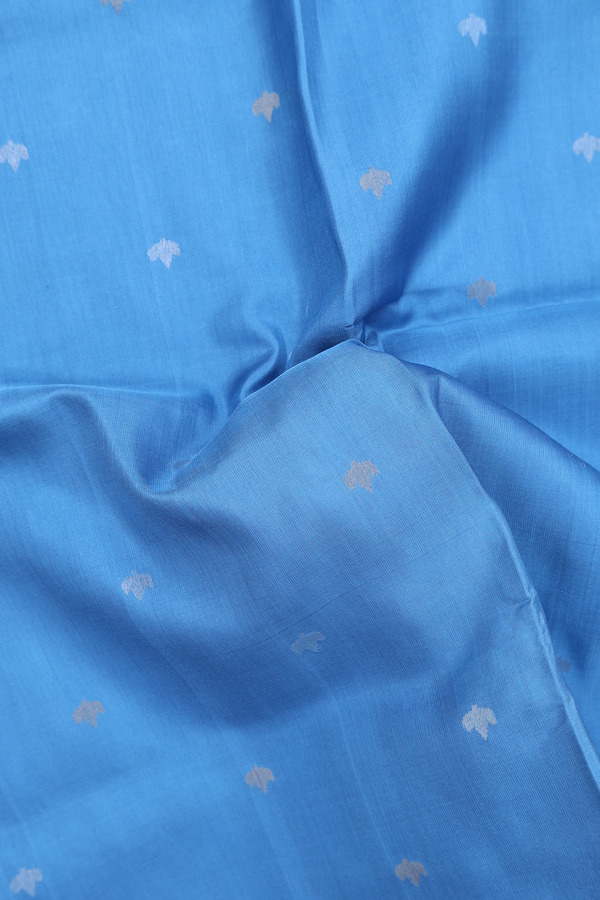 Uppada Silk Saree In Blue With Zari Buttas