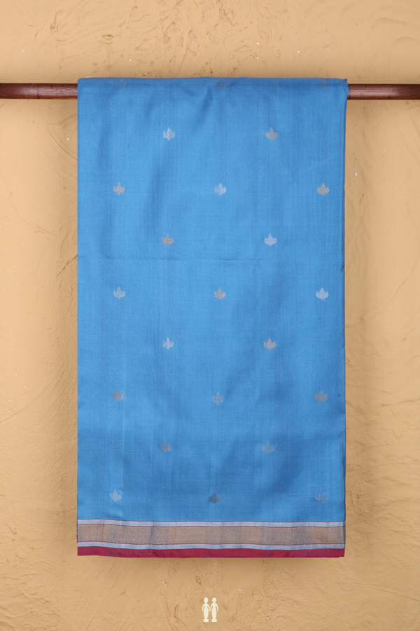 Uppada Silk Saree In Blue With Zari Buttas