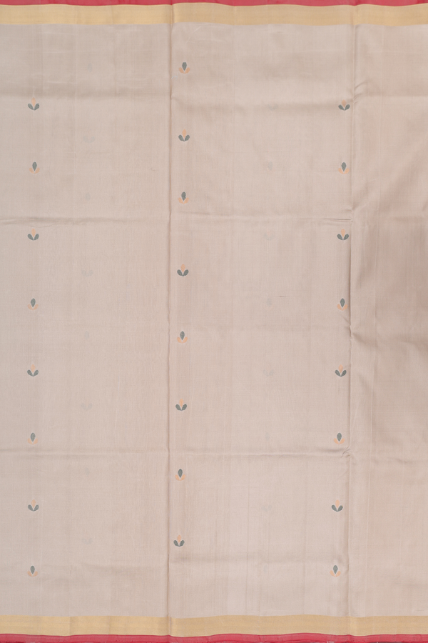 Uppada Silk Saree In Coffee Cream With Zari Buttas