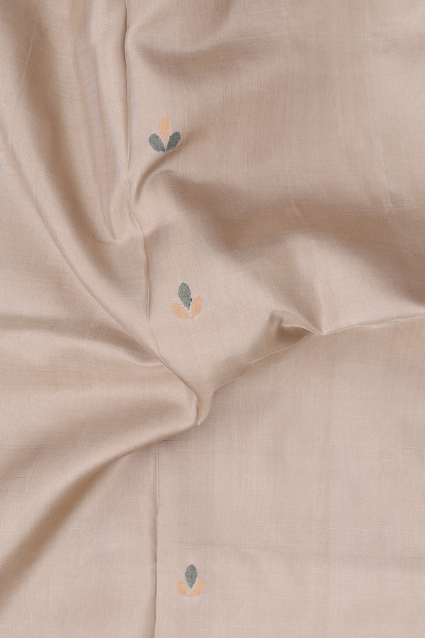 Uppada Silk Saree In Coffee Cream With Zari Buttas
