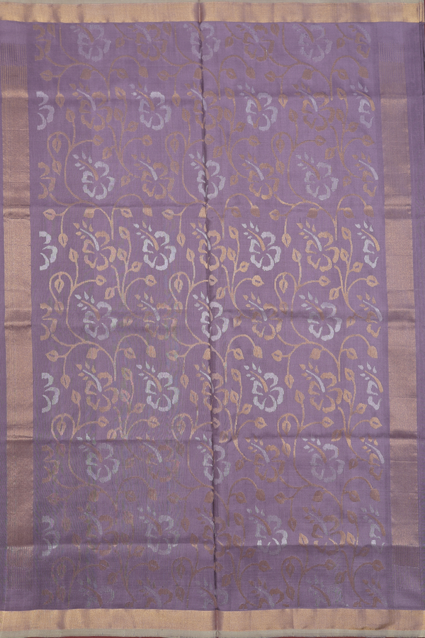 Uppada Silk Saree In Dusty Grape With Rain Drop Buttas