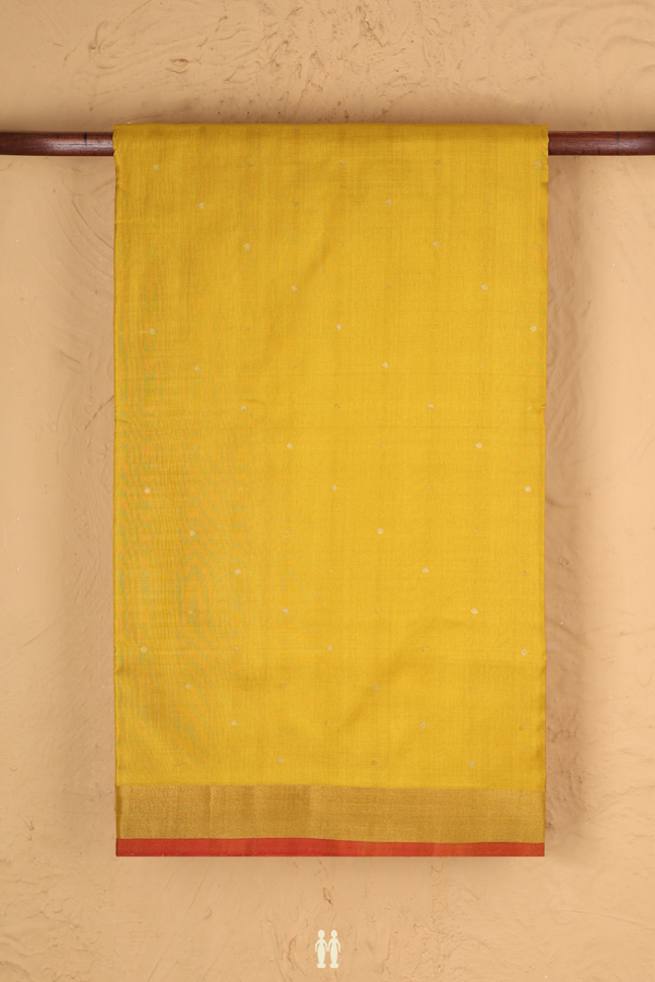 Uppada Silk Saree In Honey Yellow With Zari Buttis