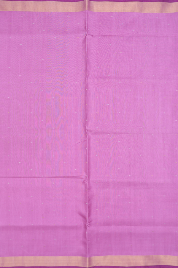 Uppada Silk Saree In Lilac Pink With Polka Buttis