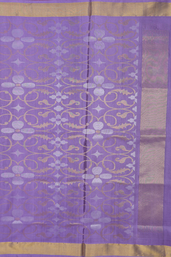 Uppada Silk Saree In Pastel Purple With Allover Design