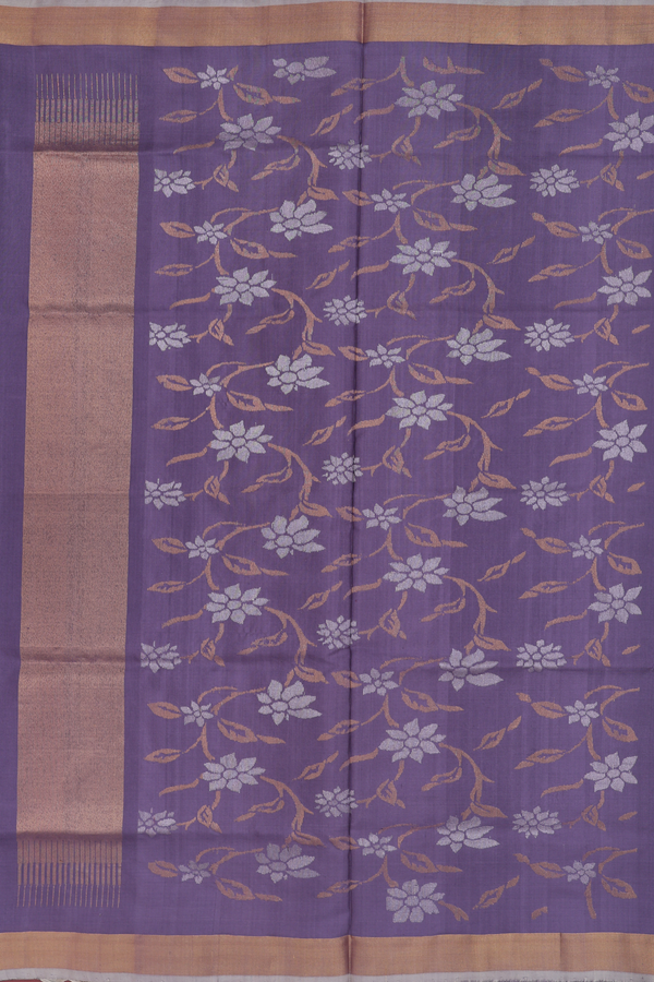 Uppada Silk Saree In Purple With Floral Buttas