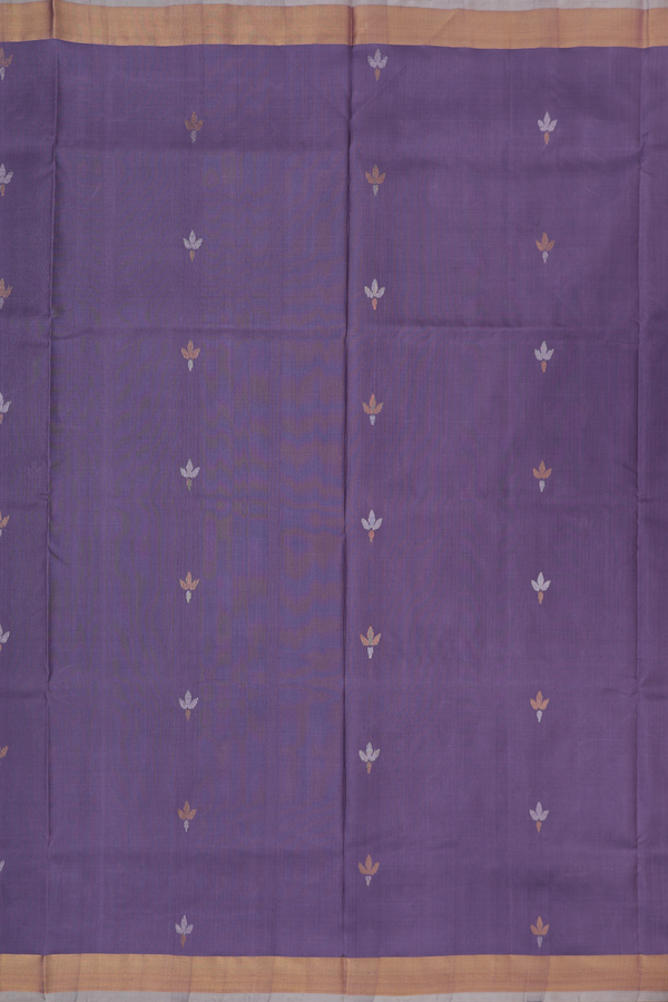 Uppada Silk Saree In Purple With Floral Buttas