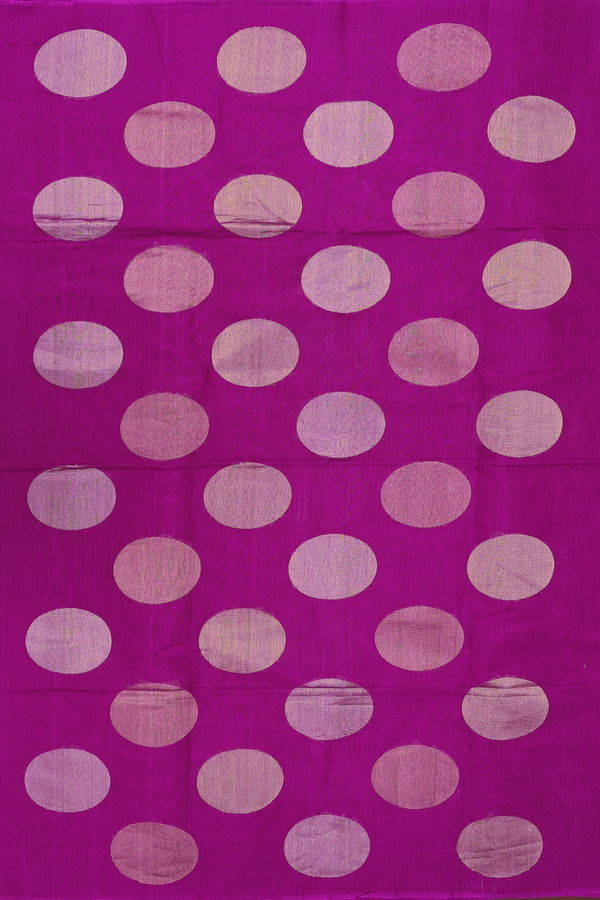 Kora Banarasi Silk Saree In Purple Rose With Circle Motifs