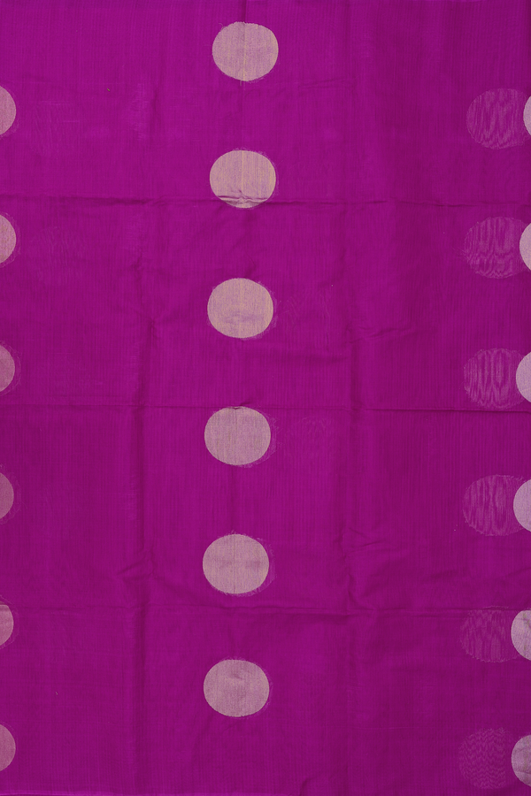 Kora Banarasi Silk Saree In Purple Rose With Circle Motifs