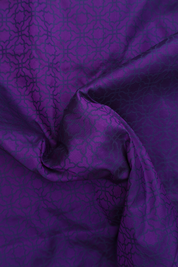 Banarasi Silk Saree In Purple With Allover Design