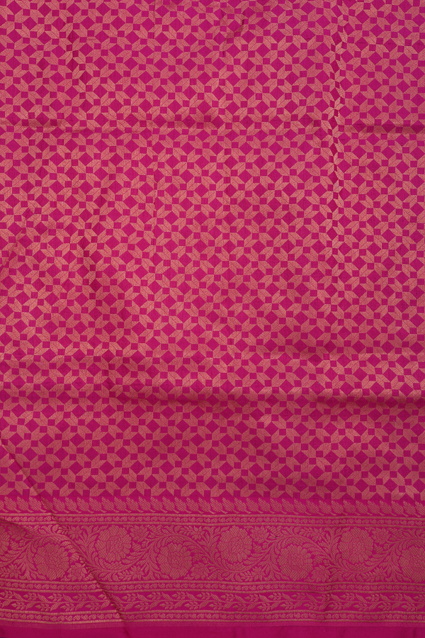 Banarasi Silk Saree In Purple With Allover Design