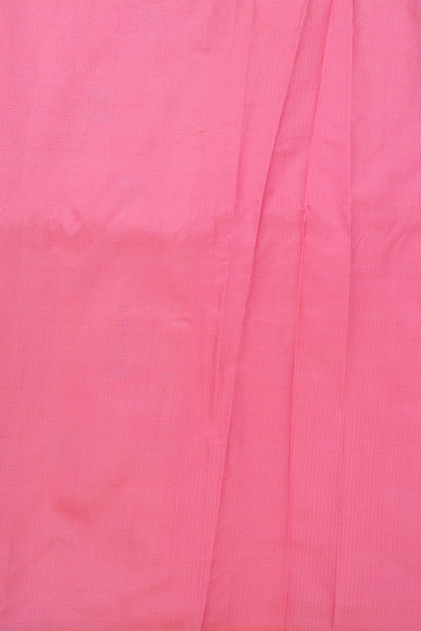 Banarasi Silk Saree In Pink With Floral Design