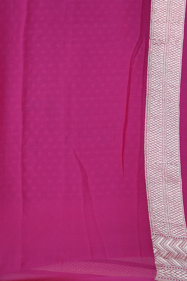 Georgette Banarasi Silk Saree In Black With Polka Buttas