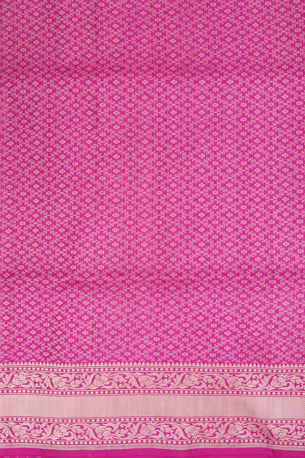 Banarasi Silk Saree In Magenta With Brocade Design