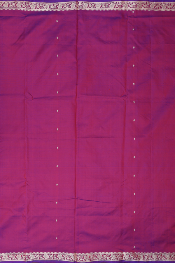 Banarasi Silk Saree In Dual Tone With Threadwork Buttis