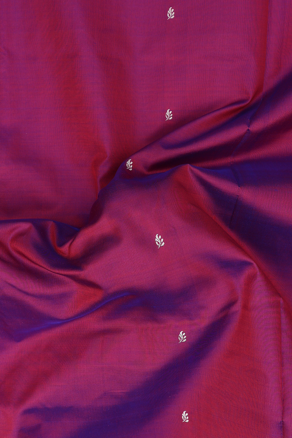 Banarasi Silk Saree In Dual Tone With Threadwork Buttis