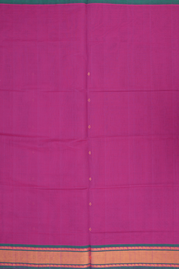 Venkatagiri Cotton Saree In Dark Pink With Zari Buttas
