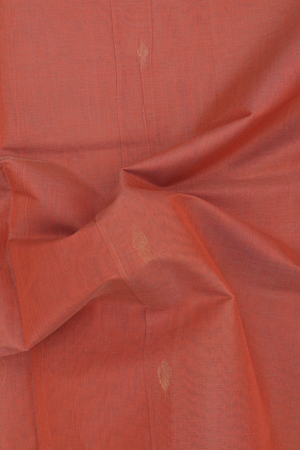 Venkatagiri Cotton Saree In Brown With Zari Buttas