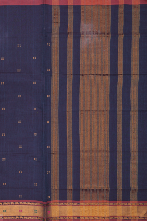 Venkatagiri Cotton Saree In Dual Tone With Zari Buttis