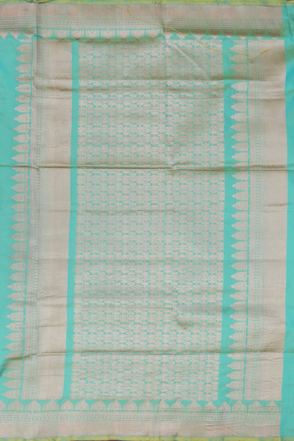 Banarasi Silk Saree In Dual Tone With Zari Buttas