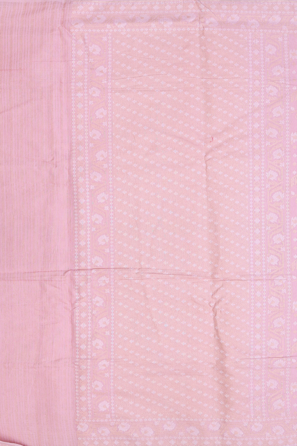 Kora Banarasi Banarasi Silk Saree In Pink With Allover Design