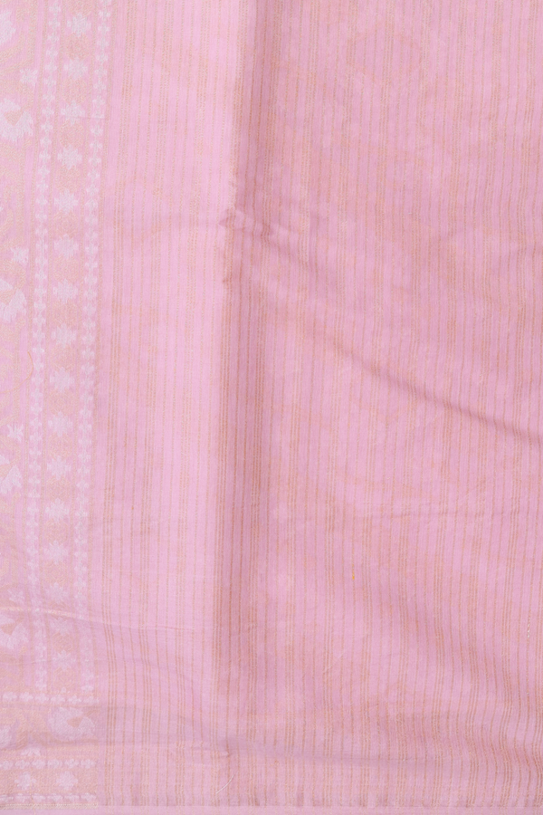 Kora Banarasi Banarasi Silk Saree In Pink With Allover Design