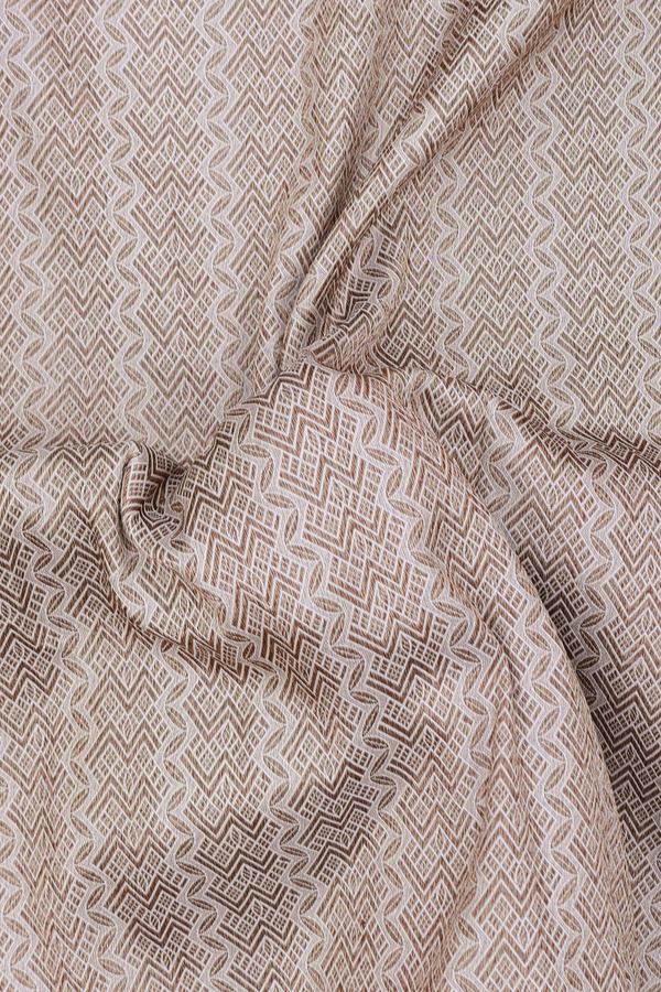 Banarasi Silk Saree In Light Brown With Brocade Design