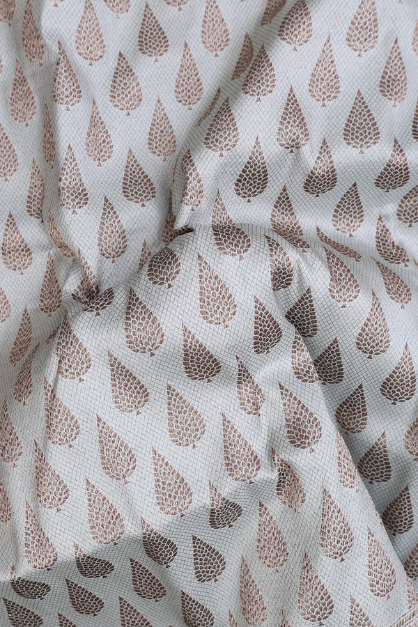 Banarasi Silk Saree In Pale Green With Zari Buttas