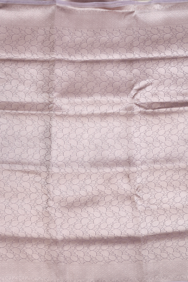 Banarasi Silk Saree In Dusty Grape With Brocade Design