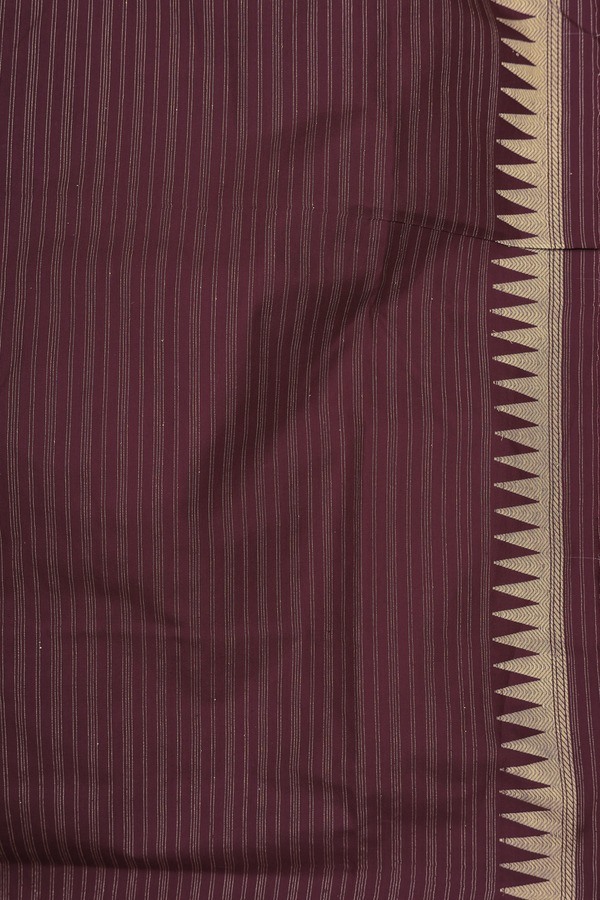 Banarasi Silk Saree In Coffee Brown With Allover Design