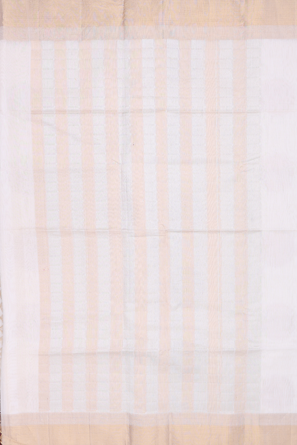 Kora Banarasi Silk Saree In Off White With Zari Motifs