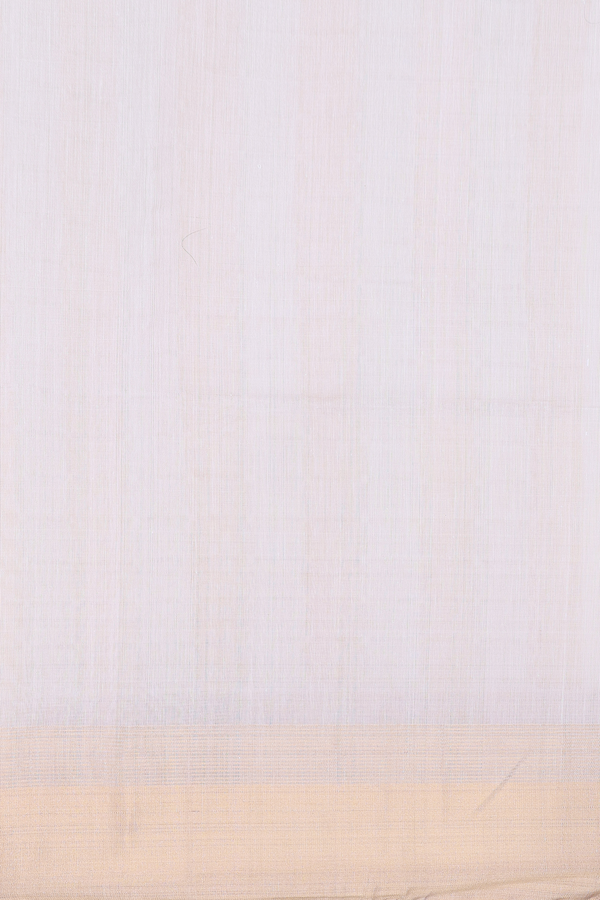 Kora Banarasi Silk Saree In Off White With Zari Motifs