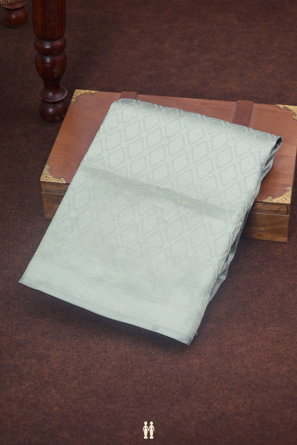 Banarasi Silk Saree In Pale Green With Brocade Design