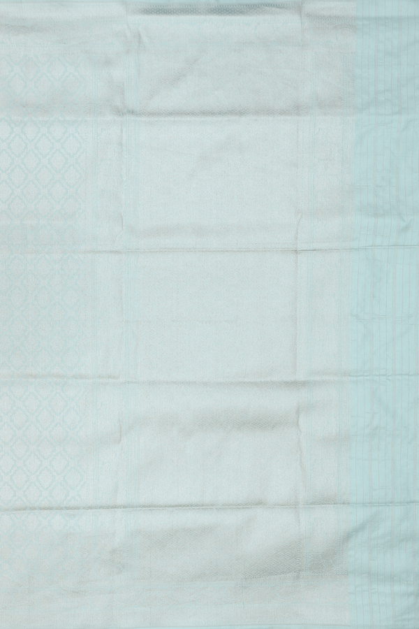 Banarasi Silk Saree In Pale Green With Brocade Design